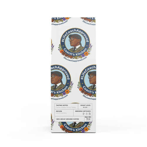 Decaf Coffee Blend, medium roast—ground coffee bag front