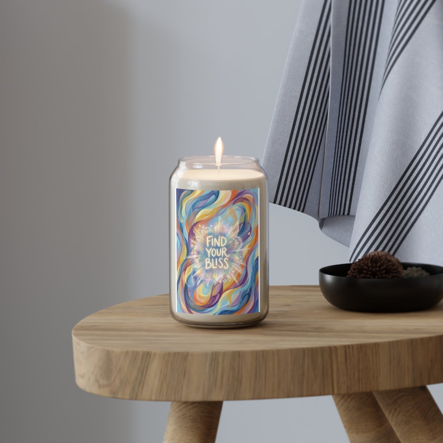 Life Coach Approved Find Your Bliss Soy Candle — Scented 13.75oz — Relaxation & Meditation Gift