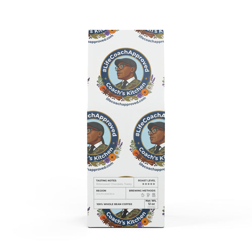 Dark French Roast coffee blend bag, Whole Bean (100% whole bean) label