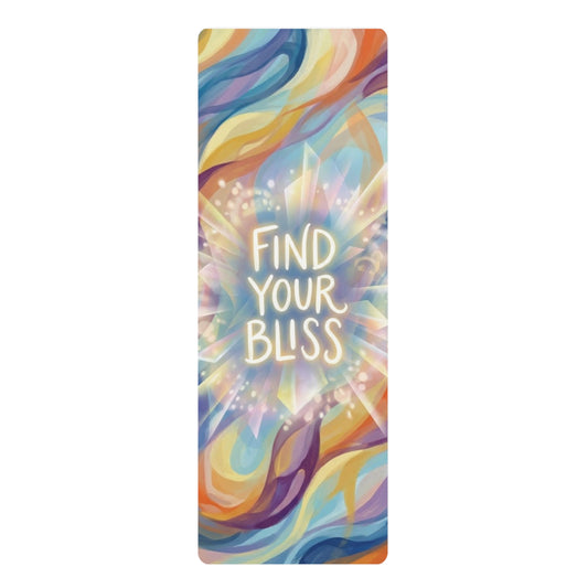 Life Coach Approved Find Your Bliss Rubber Non-Slip Yoga Mat
