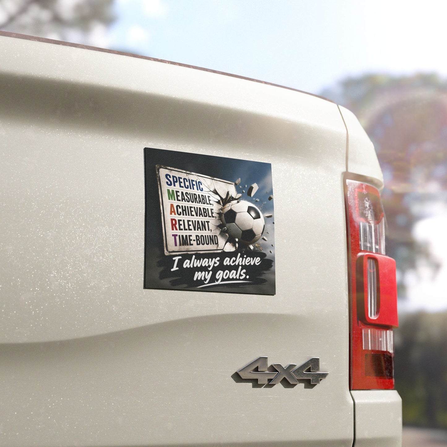 Goal Getter Car Magnet — SMART Goals Design: “I Always Achieve My Goals”