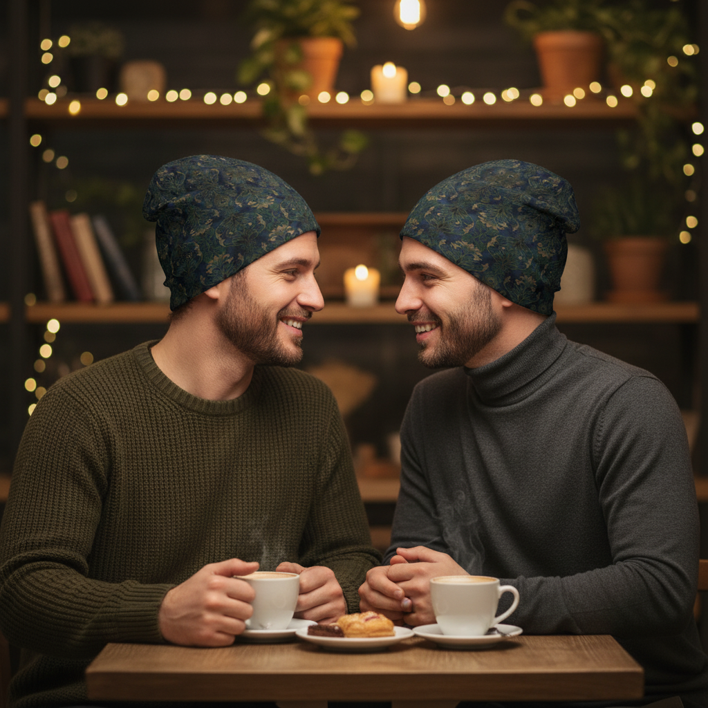 Approuvé par le coach de vie | Bonnet jacquard aqua