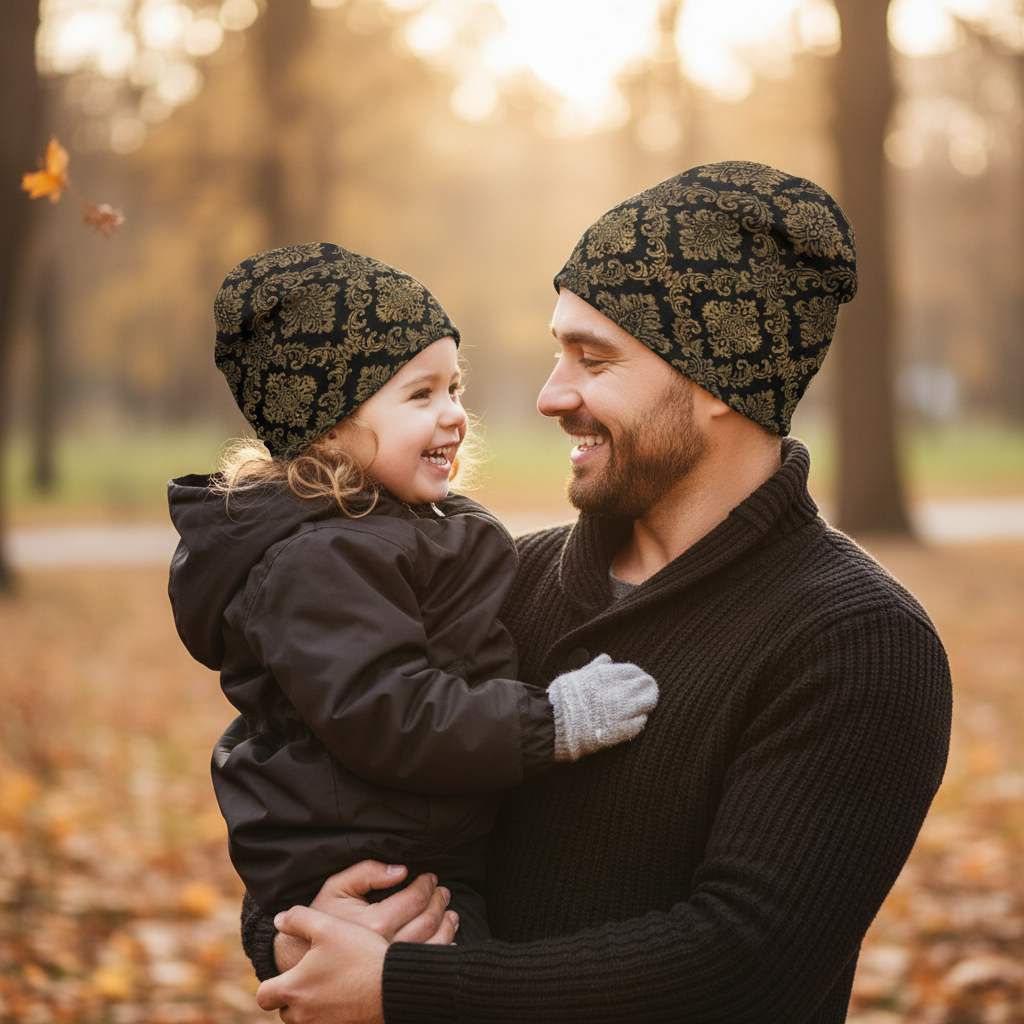Life Coach Approved | Black Brocade Beanie