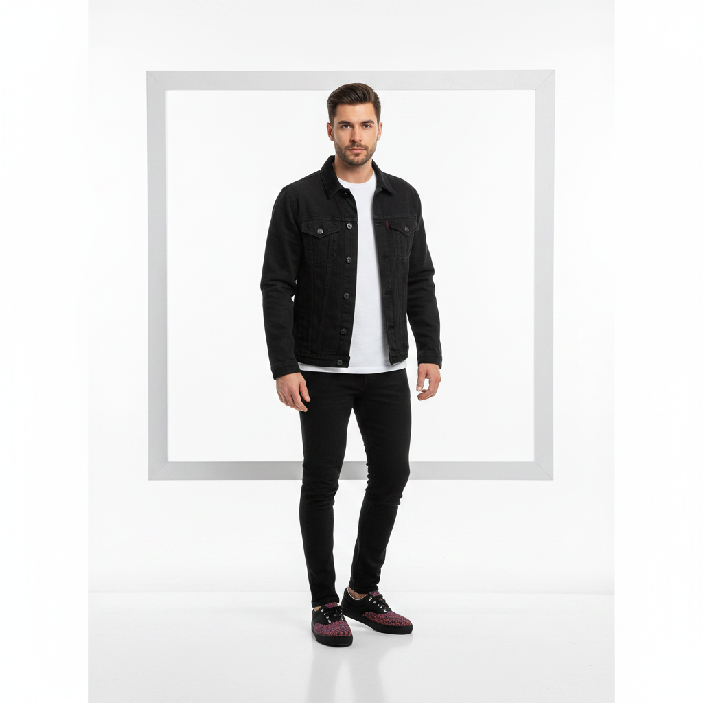 Incendiary Renewal men’s black lace-up sneakers with flame-print panels