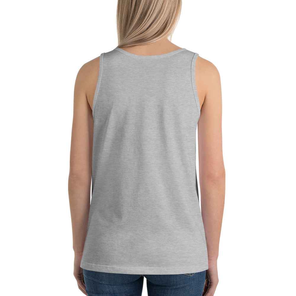 Unisex tank top, sleeveless athletic heather back view