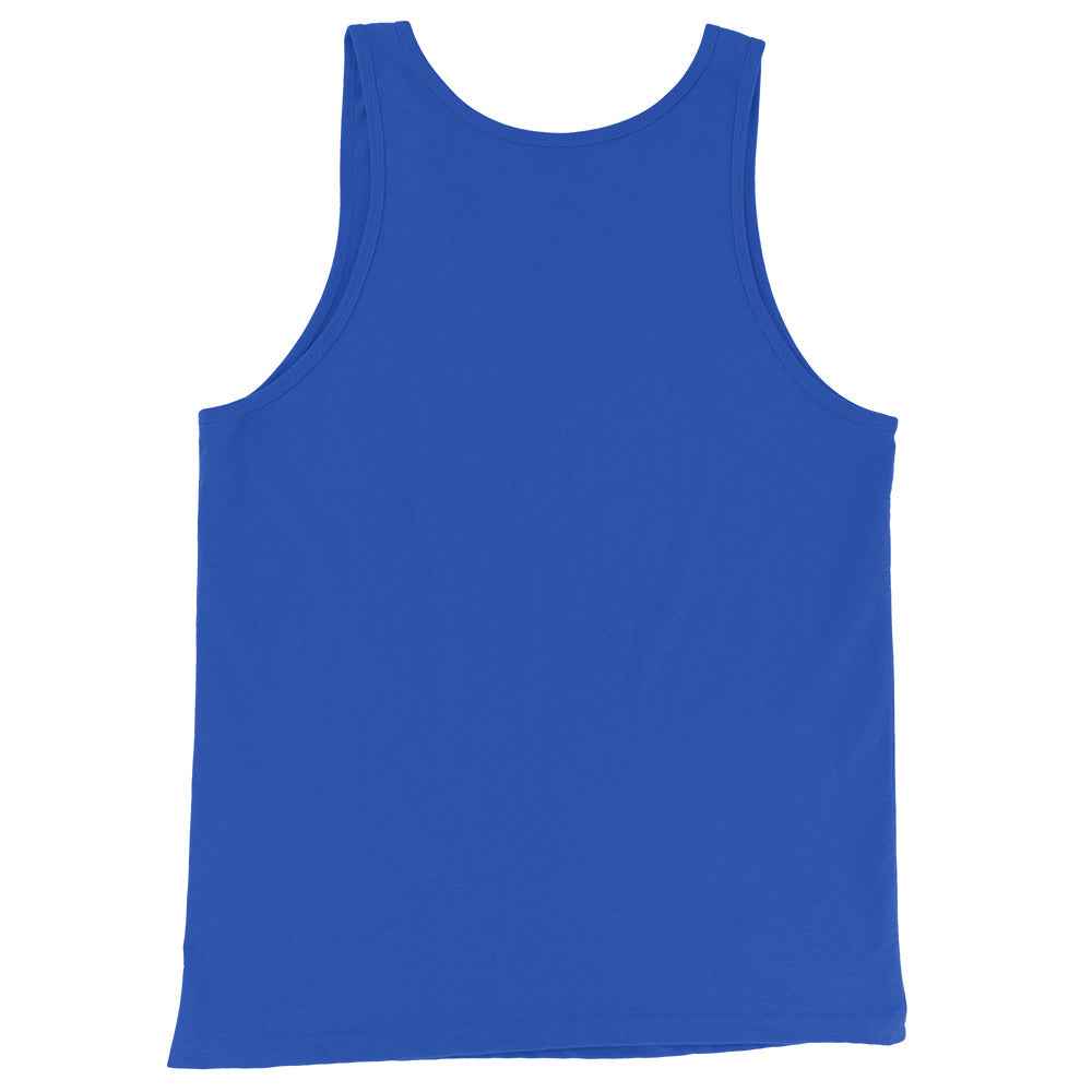 True royal unisex tank top, plain front with scoop neckline
