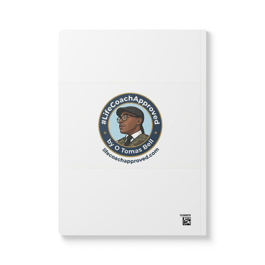 Goal setting workbook, white cover with Life Coach Approved circular logo and barcode